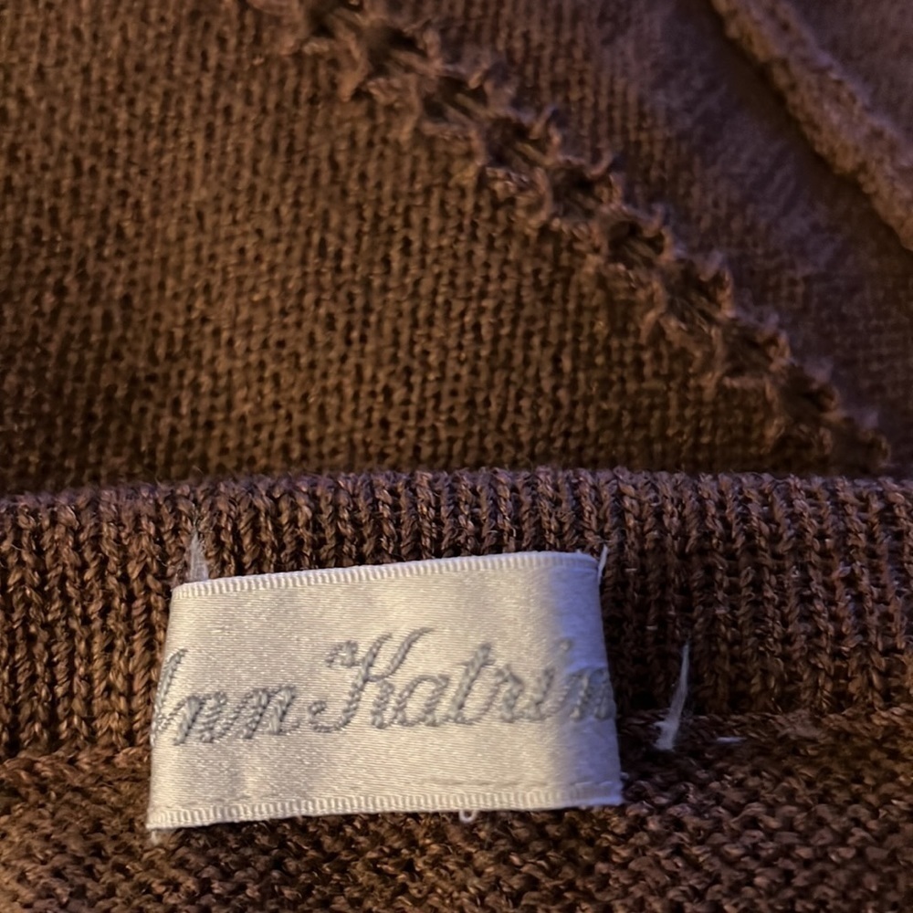 Ann Katrina knit skirt Carmel retro vintage - Picture 5 of 5